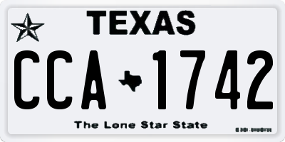 TX license plate CCA1742