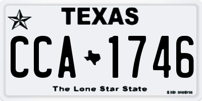 TX license plate CCA1746