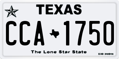 TX license plate CCA1750