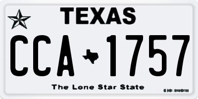 TX license plate CCA1757