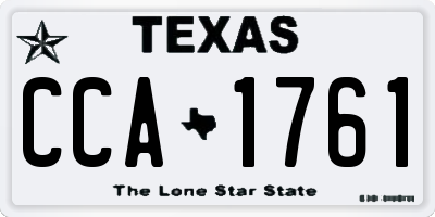 TX license plate CCA1761