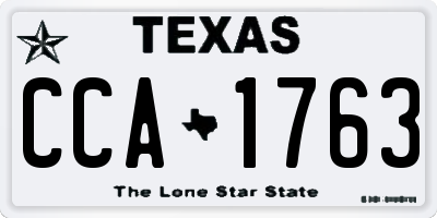 TX license plate CCA1763