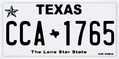TX license plate CCA1765
