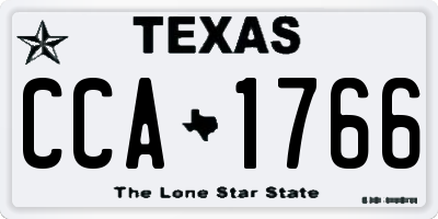 TX license plate CCA1766