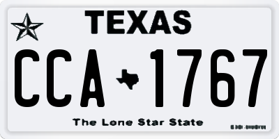 TX license plate CCA1767