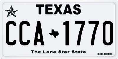 TX license plate CCA1770