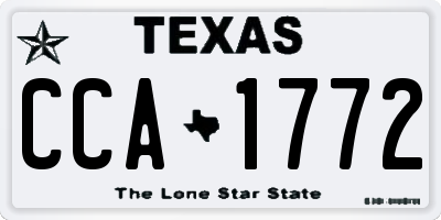 TX license plate CCA1772