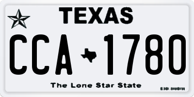 TX license plate CCA1780