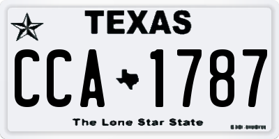 TX license plate CCA1787