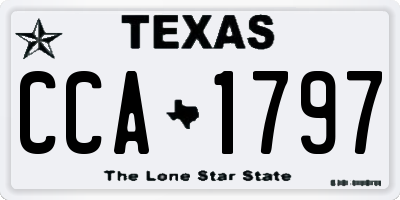 TX license plate CCA1797
