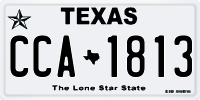 TX license plate CCA1813