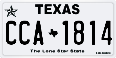 TX license plate CCA1814