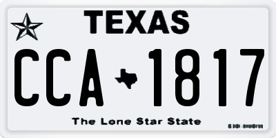 TX license plate CCA1817