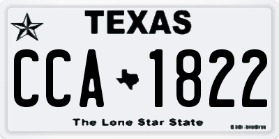 TX license plate CCA1822