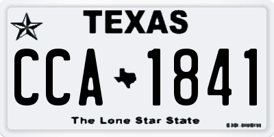 TX license plate CCA1841