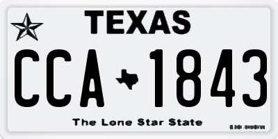 TX license plate CCA1843