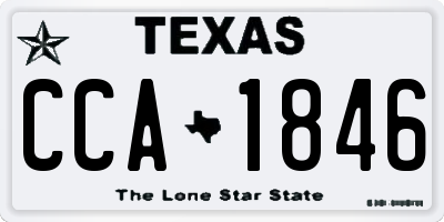 TX license plate CCA1846