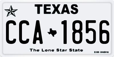 TX license plate CCA1856