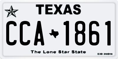 TX license plate CCA1861