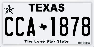 TX license plate CCA1878