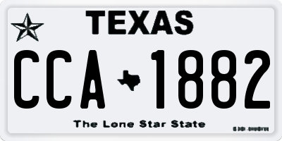 TX license plate CCA1882
