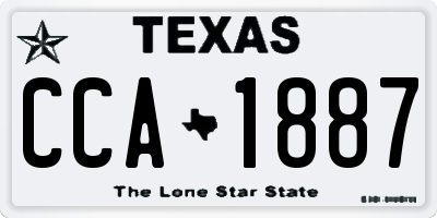 TX license plate CCA1887