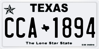 TX license plate CCA1894