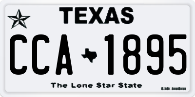 TX license plate CCA1895