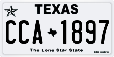 TX license plate CCA1897