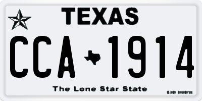 TX license plate CCA1914