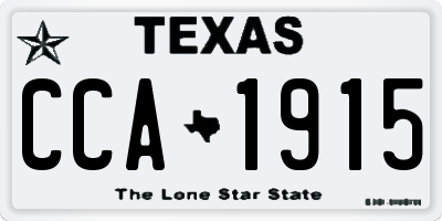 TX license plate CCA1915