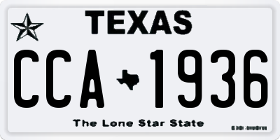 TX license plate CCA1936