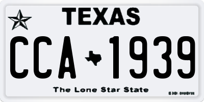 TX license plate CCA1939
