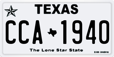 TX license plate CCA1940