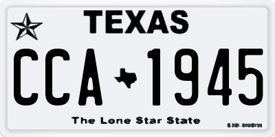 TX license plate CCA1945