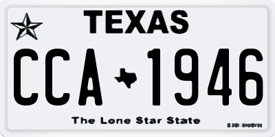 TX license plate CCA1946