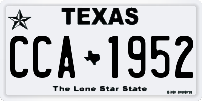 TX license plate CCA1952
