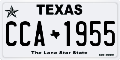 TX license plate CCA1955