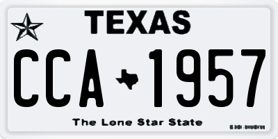 TX license plate CCA1957