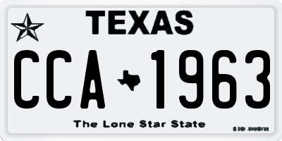 TX license plate CCA1963