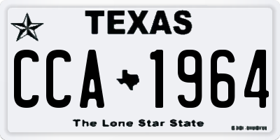 TX license plate CCA1964