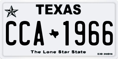 TX license plate CCA1966