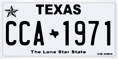 TX license plate CCA1971