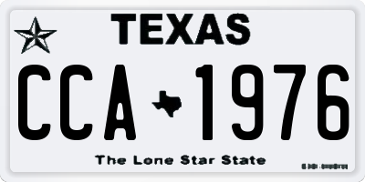 TX license plate CCA1976
