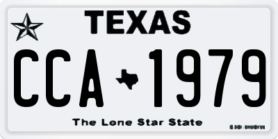 TX license plate CCA1979