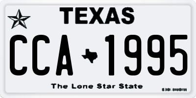 TX license plate CCA1995