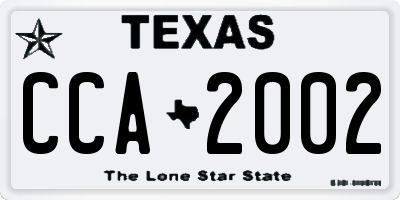 TX license plate CCA2002
