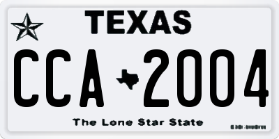 TX license plate CCA2004