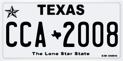 TX license plate CCA2008