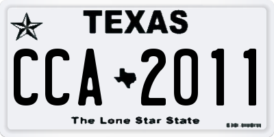 TX license plate CCA2011